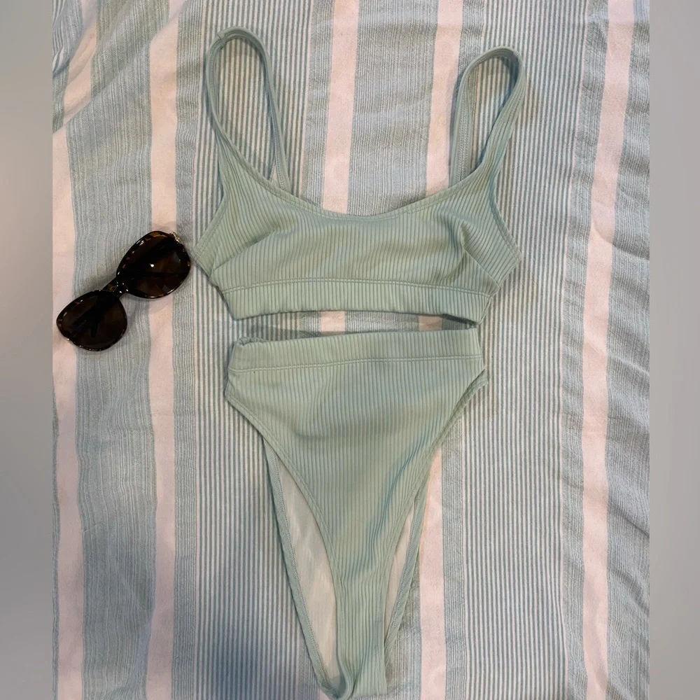 ASOS Sage Ribbed Bikini Set - Picture 4 of 4